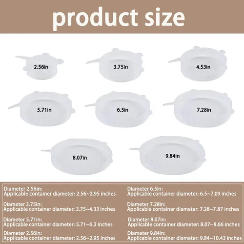 Miniatura 2 de 6 tapas elásticas de silicona, reutilizables y duraderas, fundas para contenedores de silicona para almacenamiento de alimentos, fundas expandibles