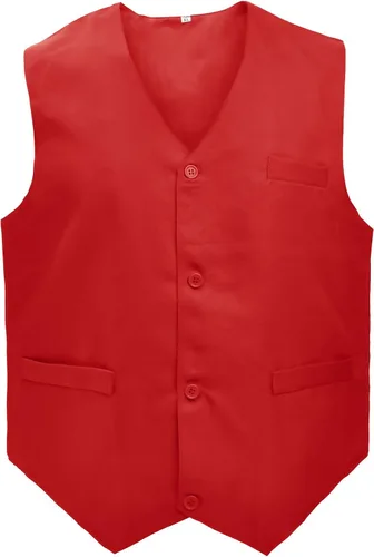 Miniatura 6 de TOPTIE Chaleco unisex con botones para uniforme de trabajo