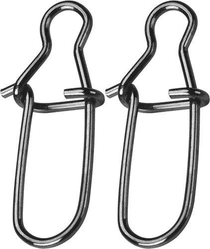 Miniatura 8 de AMYSPORTS Clip de presión de pesca de alta resistencia, doble bloqueo giratorio de acero inoxidable de cambio rápido, broches de pesca de níquel