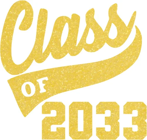Miniatura 11 de Graduation Iron On Transfer, Class of 2033 Tshirt Decal, High School College Senior Shirt Sticker, HTV Graduate Patch, Pick Size Color, Iron-On Gold