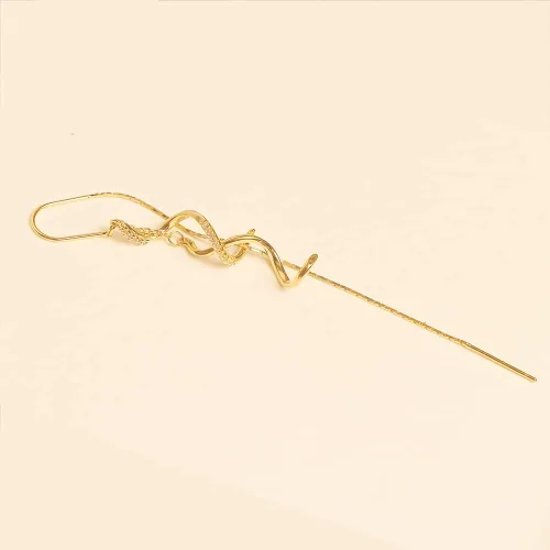 Miniatura 6 de Sonateomber Aretes de cadena larga de oro para mujer, aretes de hilo colgantes de moda, regalo de joyería