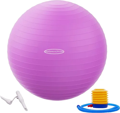Miniatura 13 de Fitvids Pelota de ejercicio para fitness, yoga, pilates con bomba rápida, pelota de equilibrio antideslizante antiestallido