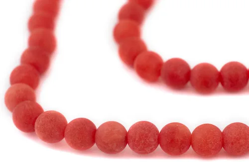 Miniatura 130 de The Bead Chest Cuentas de Jade Blanco Mate Redondas (8mm): Piedra Preciosa Orgánica Redonda Esférica de Energía con Poder de Sanación para Hacer