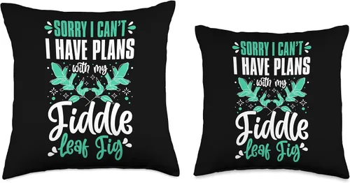 Miniatura 3 de Fiddle Leaf Fig Ficus Lyrata Care Tree Plant Soil Indoor Throw Pillow