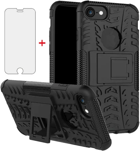Miniatura 8 de Funda de teléfono para iPhone 7plus 8plus 7/8 Plus 5.5 con protector de pantalla de vidrio templado y soporte, accesorios híbridos duros