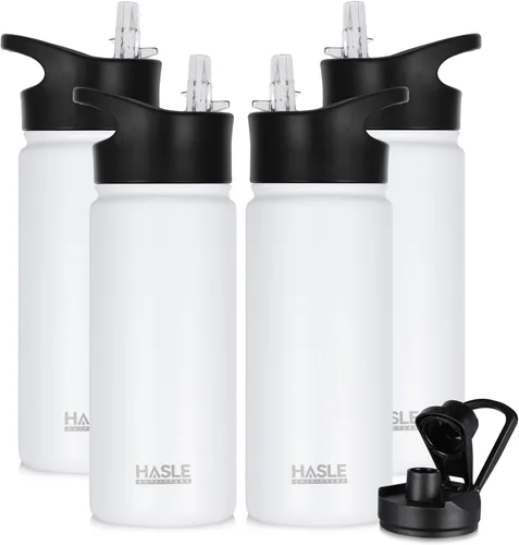 Miniatura 35 de HASLE OUTFITTERS Botella de agua aislada de 16 onzas para niños, botella de agua de acero inoxidable de doble pared al vacío, a prueba de fugas