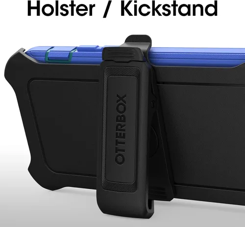 Miniatura 7 de OtterBox Funda para iPhone 14 Pro (solamente) de la serie Defender - RAIN Check (azul), resistente y duradera, con protección de puerto, incluye