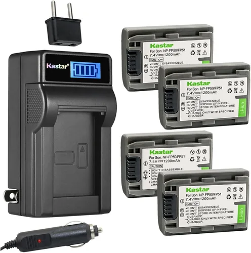 Miniatura 7 de Kastar NP-FP50 / FP51 - Cargador de batería LCD de CA compatible con Sony DCR-HC36, DCR-HC39, DCR-HC40, DCR-HC41, DCR-HC42, DCR-HC43, DCR-HC44