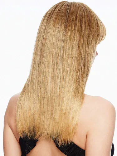 Miniatura 6 de Flecos en la parte superior de la cabeza color R6/30H chocolate cobre – 16 pulgadas de longitud Topper Hairdo Base Monofilamento 5 Clips Natural