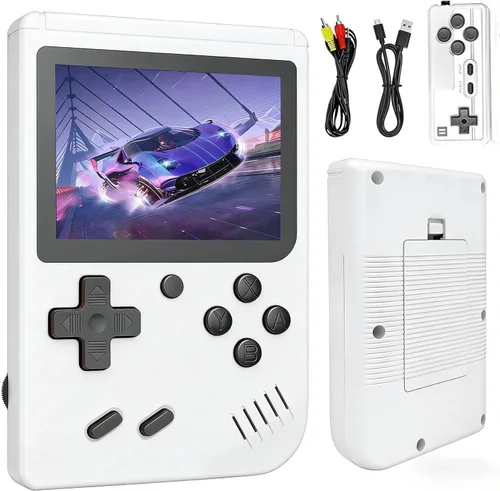 Miniatura 6 de Consola de juegos de mano retro incorporada 400 videojuegos, emulador portátil de mano con pantalla HD de 3.0 pulgadas y batería recargable, Rojo