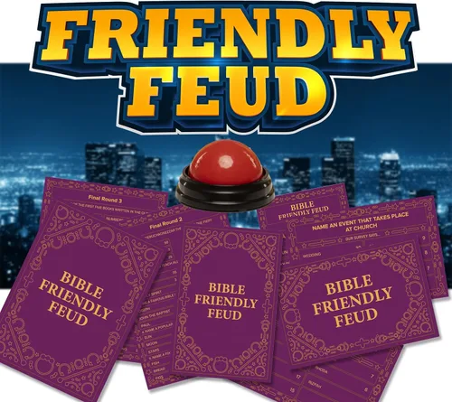 Miniatura 5 de BISC006 - Suministros de juego de feud amigable con la Biblia para adultos y adolescentes, concurso de feudo, disputa familiar de la iglesia