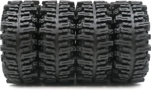 Miniatura 2 de HOBBYSOUL RC Crawler 2.2 Beadlock Ruedas y neumáticos de 4.882 in de alto, suaves y pegajosos, llantas hexagonales de 0.472 in para actualizaciones