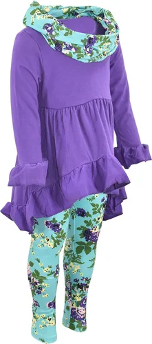 Miniatura 6 de Unique Baby - Juego de leggings florales, 3 piezas, para niñas