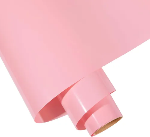 Gatichetta Rollo de vinilo de transferencia de calor, plancha pastel en HTV de 12 pulgadas x 12 pies, poliuretano suave HTV para camisetas, Fabris,