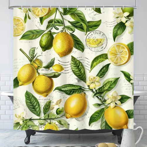 Miniatura 13 de Vimorco Cortinas de ducha, cortina floral para baño con 12 ganchos, tela de poliéster decorativa para el hogar, lavable a máquina, accesorios