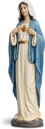 Miniatura 2 de DevotedWalls Estatua de la Virgen María de 20.5 pulgadas de alto, estatua del corazón inmaculado de María para Pascua, estatua de la Madre de Jesús