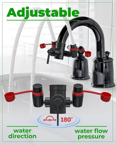Miniatura 5 de TidyFriend Kit de lavado de ojos, unidades de lavado de ojos, estación de lavado de ojos de emergencia montada en grifo, accesorio de fregadero