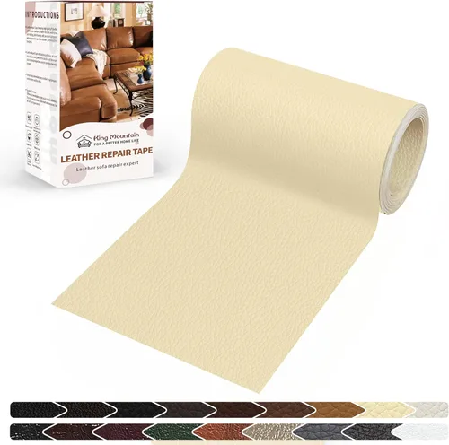 Miniatura 20 de KING MOUNTAIN Cinta de reparación de cuero, 16 x 60 pulgadas, gris, autoadhesiva, impermeable, ecológica