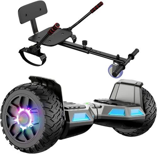Accesorio de Asiento para Patinete, Patinete con Go Kart para Niños, Niñas, Adultos, con Luces LED Coloridas, Bluetooth