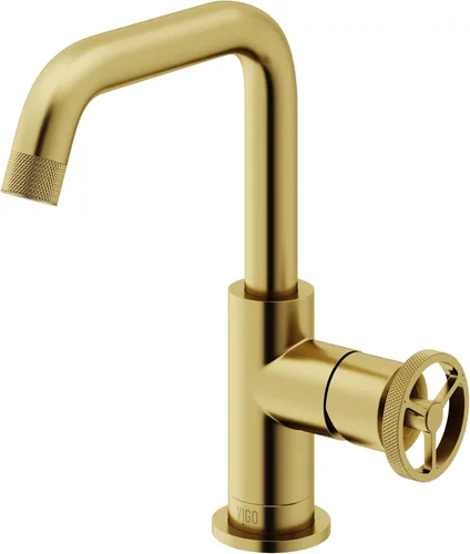 Miniatura 13 de VIGO Cass - Grifo de baño de un solo orificio de 8 pulgadas de alto en níquel cepillado VG01046BN
