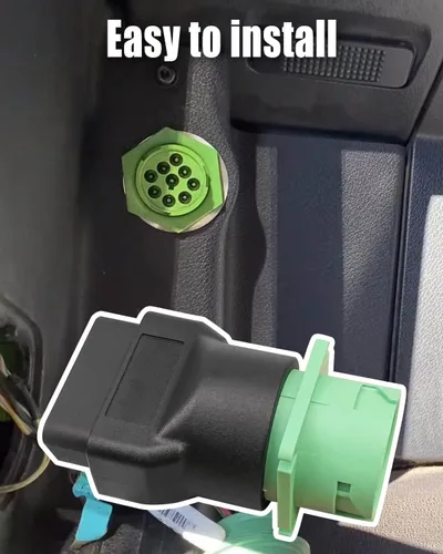 Miniatura 4 de OBD2 macho a verde J1939 adaptador hembra 9pin a 16pin