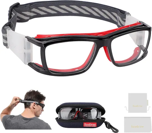 Miniatura 12 de SooGree Anteojos deportivos para hombres y mujeres, para baloncesto, fútbol, deportes, antiniebla, choque, colisión, gafas de uso