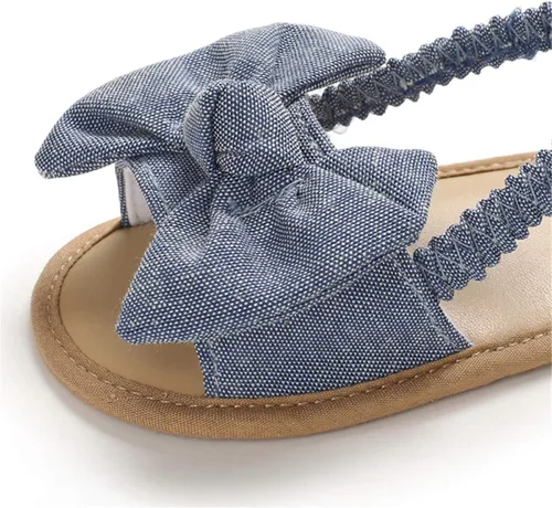 Miniatura 5 de COSANKIM Sandalias de verano para bebés y niñas con suela suave de flores, zapatos de vestir para cuna, recién nacidos, para recién nacidos