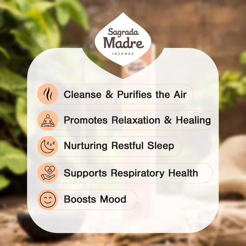 Miniatura 4 de Sagrada Madre 8 varillas de incienso de Palo Santo gruesas cosechadas salvajemente (a base de plantas), 9 pulgadas de largo, ecológicas, no tóxicas
