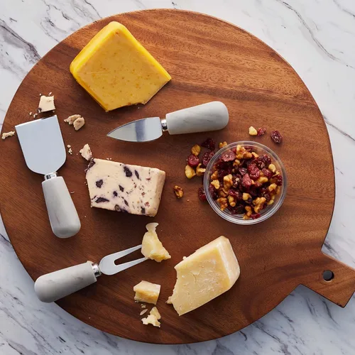 Miniatura 2 de Sur La Table Juego de cuchillos de queso de mármol blanco