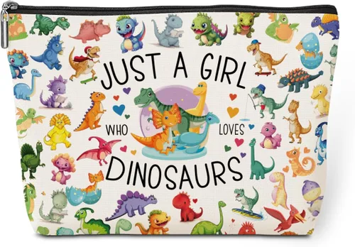 Miniatura 14 de jeilink Linda chica ama a los animales, bolsa de maquillaje divertida de viaje, bolsa de aseo de viaje, recuerdos de fiesta de animales, decoración