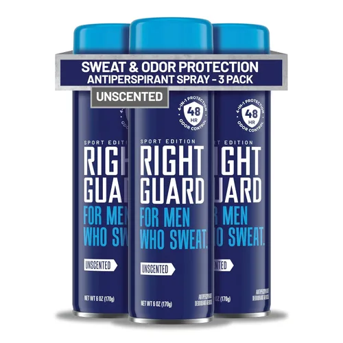 Miniatura 11 de Right Guard Sport Fresh Scent Antiperspirant & Deodorant Spray - Spray desodorante de protección 4 en 1 para hombres, bloquea el sudor, protección