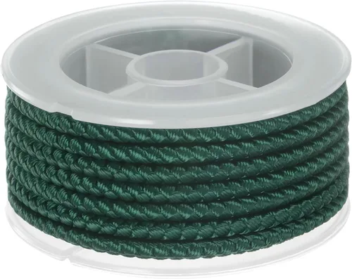 Miniatura 55 de HARFINGTON Cordón de hilo de nailon para cuentas de 0.063 in, cuerda de nailon trenzado extrafuerte para manualidades, pulseras, joyería, Negro