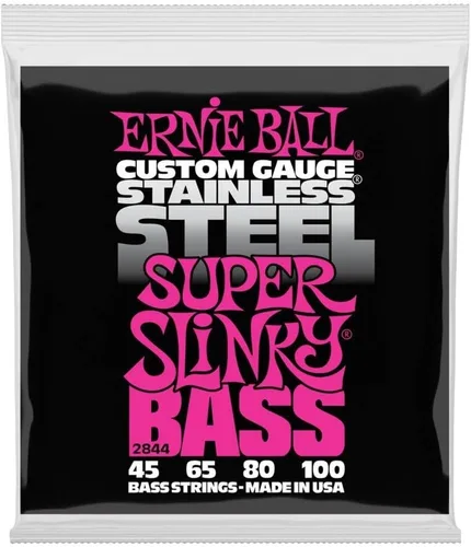 Miniatura 3 de Ernie Ball Extra Slinky - Cuerdas para bajo de acero inoxidable, calibre 40-95 (P02845)