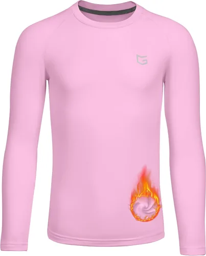 Miniatura 7 de G Gradual Camiseta Térmica de Compresión para Niños Jóvenes de Manga Larga con Forro Polar Camiseta Interior para Niños Fútbol Americano Béisbol