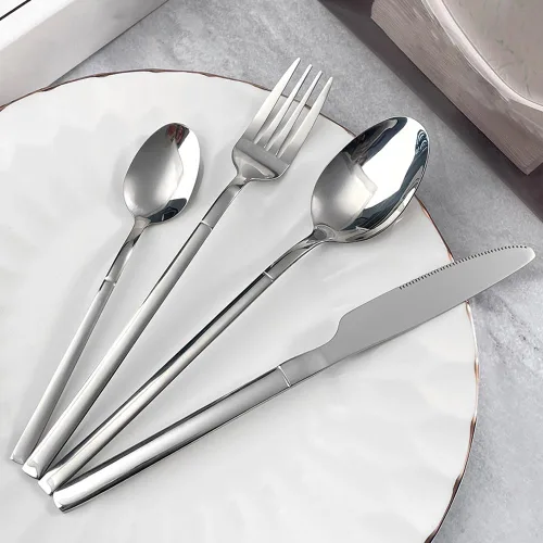 Miniatura 10 de Moderno juego de cubiertos para 4 cubiertos de alta calidad, 20 piezas, acero inoxidable 18/10, pulido con buen peso, utensilios para la cocina