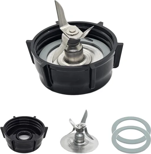 para piezas de repuesto de licuadora Oster Cuchilla de hielo de licuadora con tapa de base de jarra y dos juntas tóricas de goma O Ring Kit de