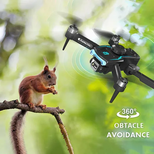 Miniatura 4 de Dron con cámara para adultos 1080P HD, mini dron con evitar obstáculos 50 minutos de tiempo de vuelo largo, cuadricóptero RC plegable con motor sin