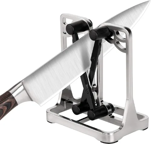 Afilador de cuchillos, herramienta de afilador de cuchillos con autoajuste, acero inoxidable y carburo de tungsteno, afiladores de cuchillos para