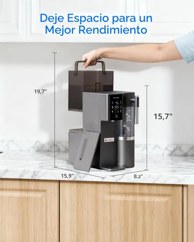 Miniatura 2 de Waterdrop Sistema de ósmosis inversa de encimera A2, sistema de ósmosis inversa fría y caliente, tanque de agua pura portátil, enfriador de agua sin