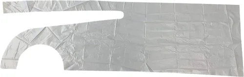 Miniatura 4 de KingSeal Disposable Poly Aprons, 28"x46", 0.8 mils thick, Individually Packed, White, Bib