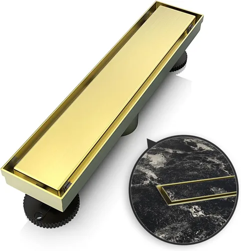 Miniatura 14 de WEBANG Drenaje de ducha lineal de 12 pulgadas, desagüe de piso rectangular con accesorios, cubierta reversible 2-en-1, rejilla de inserción