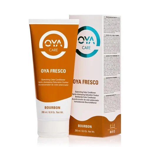 OYA Fresco Quenching - Acondicionador de color Bourbon - Acondicionador semipermanente de depósito de color para cabello en tono cobrizo - Mejora y