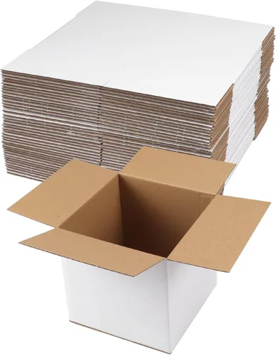Miniatura 46 de Hoikwo Paquete de 40 cajas de envío de 4 x 4 x 2 para pequeñas empresas, cajas de cartón de embalaje negras, caja de embalaje de correo móvil