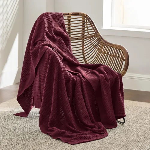 Miniatura 75 de Bedsure Gentlesoft - Manta de 100% algodón tamaño Twin XL para dormitorio universitario - Transpirable y suave, manta Twin de tejido waffle para 01