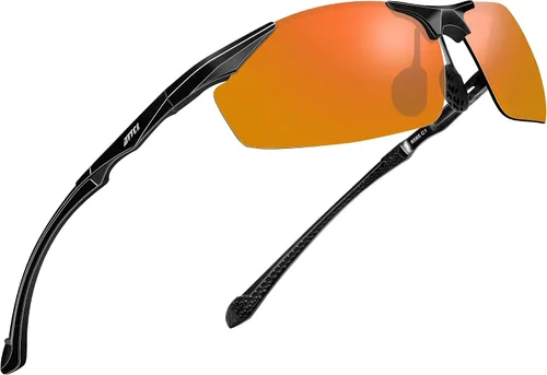 Miniatura 11 de ATTCL Gafas de sol polarizadas con protección UV para hombre, marco de metal Al-Mg, color verde claro