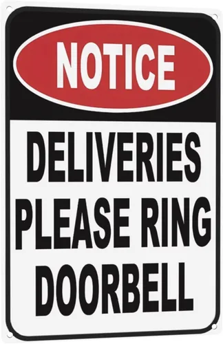 Miniatura 9 de Letrero de metal rústico vintage de 8 x 12 pulgadas – Please Leave Packages Here with Finger Flecha Retro Advertencia, Cita, Decoración de pared