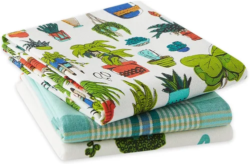 Miniatura 3 de DII You Grow Girl Collection Decorativo, lavable a máquina, juego de paños de cocina, 18 x 28 pulgadas, plantas elegantes, 3 piezas