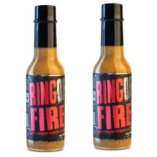 Miniatura 10 de Chile Lengua de Fuego ¡Son of Beach! Salsa picante – 1 botella – Carolina Reaper, ajo ahumado y Scotch Bonnet – calor extremo, lote pequeño, salsa
