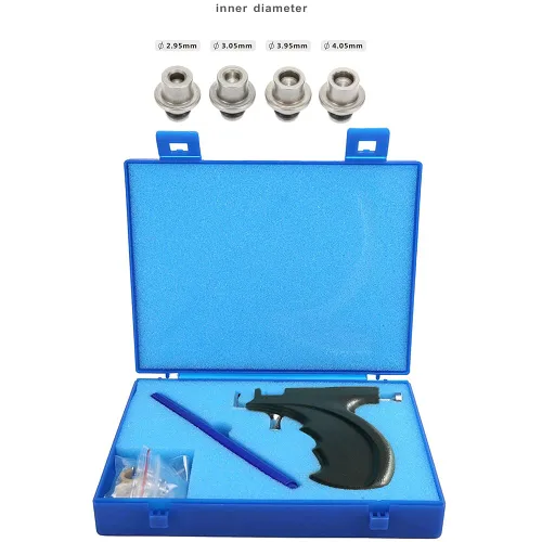 Miniatura 6 de LECIEL Kit de pistola de perforación de oreja reutilizable, kit profesional de perforación de nariz y labio con 16 pares de aretes de tuerca