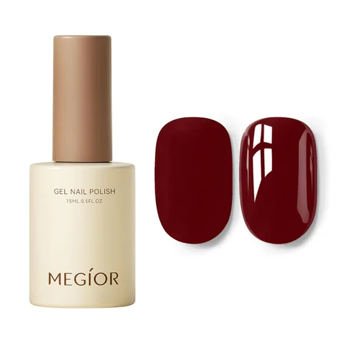 Miniatura 116 de MEGIOR Esmalte de uñas de gel blanco de 0.5 fl oz, color blanco antiguo, secado con luz UV, esmalte de gel francés, arte de uñas, salón de manicura